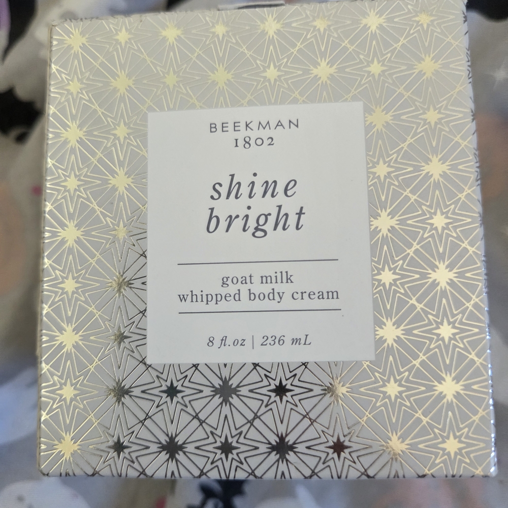 Beekman 1802 Goat Milk Whipped Body Cream - Silver & Gold Star Pattern